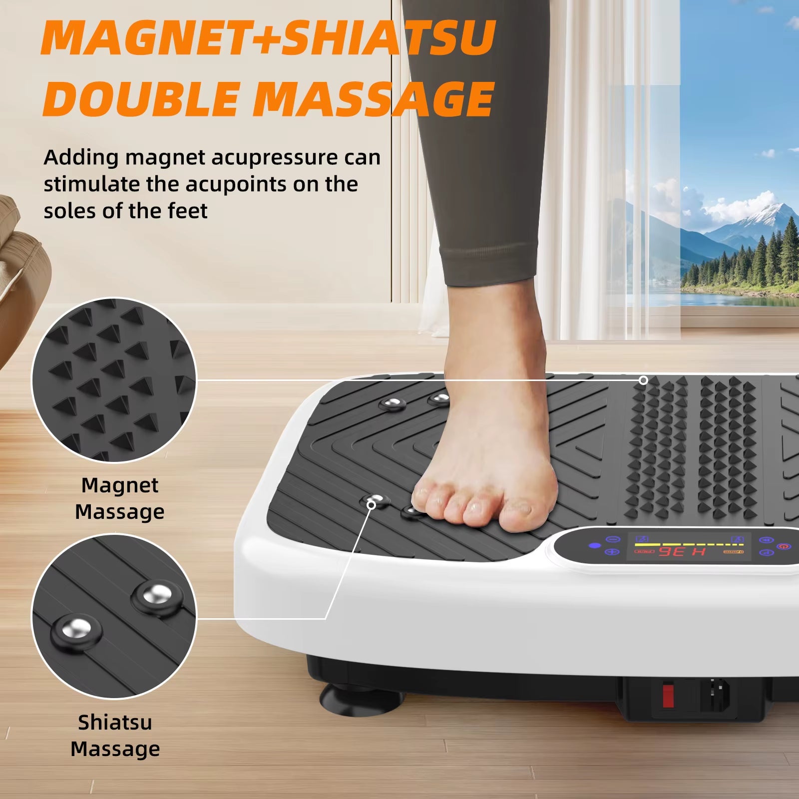 199 Levels Easy Fat Burning Daily Life Body Slimming Whole Body Vibration Plate Machine Massage Vibration Vertical Home Use