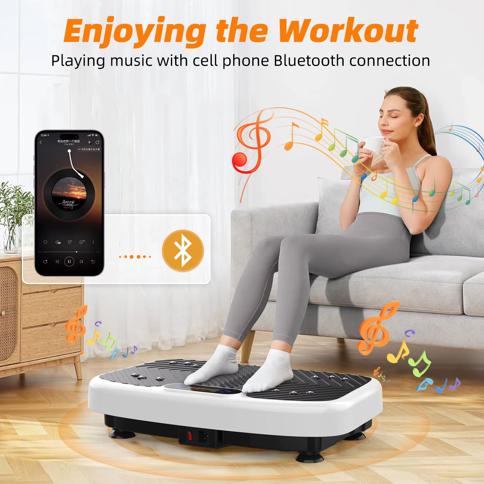 199 Levels Easy Fat Burning Daily Life Body Slimming Whole Body Vibration Plate Machine Massage Vibration Vertical Home Use