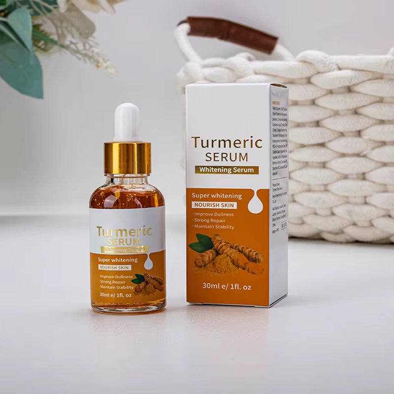 Hot Selling 30Ml Organic Facial Skin Care Turmeric Vitamin C Collagen Kojic Acid Snail Face Serum