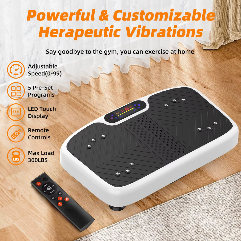 199 Levels Easy Fat Burning Daily Life Body Slimming Whole Body Vibration Plate Machine Massage Vibration Vertical Home Use