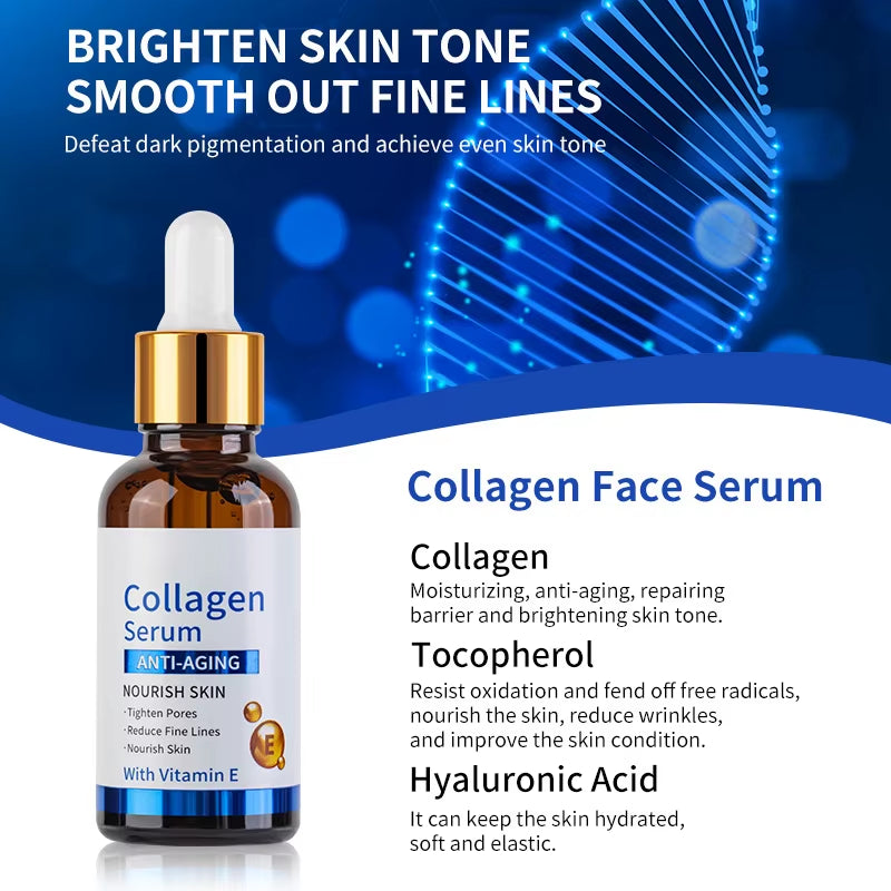 Hot Selling 30Ml Organic Facial Skin Care Turmeric Vitamin C Collagen Kojic Acid Snail Face Serum
